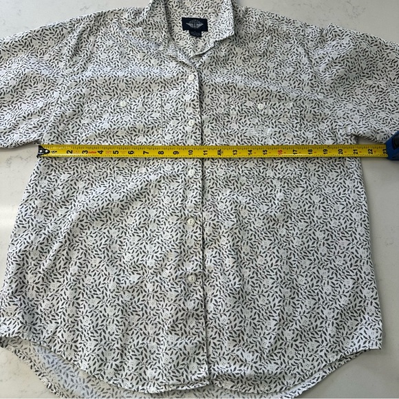 Dockers Black and White Leaf Print Shirt - Picture 3 of 9